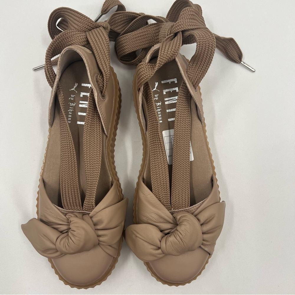 Puma Women's X Fenty by Rihanna Bow Lace-up‎ Ankle Wrap Platform Creeper